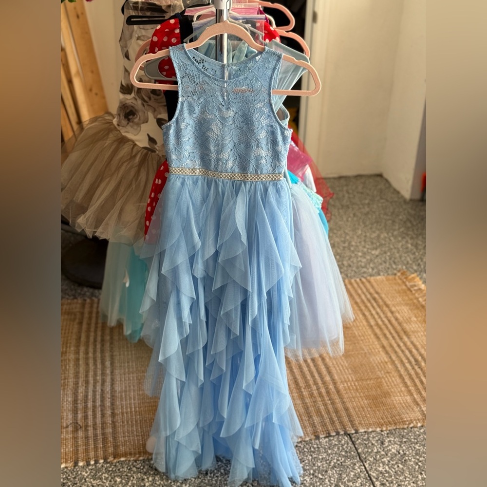Rare Editions Blue Lace Dress